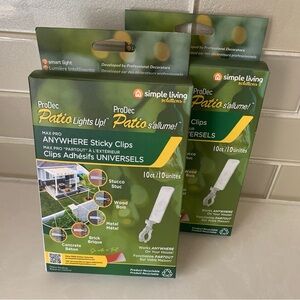 ProDec Patio Lights Up Max Pro Anywhere Outdoor Sticky Hooks 12ct Set Of Two
